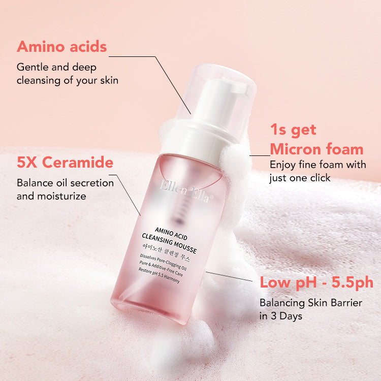 Ellen Ella Low Ph Amino Acid Gentle Cleansing Mousse
