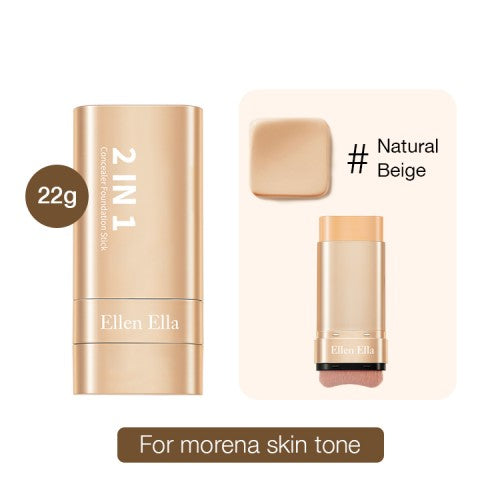 Ellen Ella K-Beauty 2-in-1 Foundation & Sunscreen Concealer Stick with Free 3-in-1 Magic Blusher