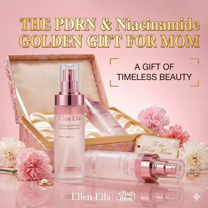 Ellen Ella PDRN-Niacinamide Serum Mist-Brightens skin tone, fades dark spots, soothes redness and sensitivity, moisturizes, and prevents makeup from fading