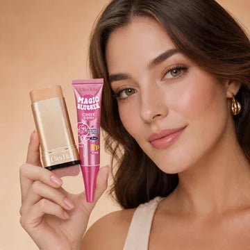 Ellen Ella 2-in-1 Foundation & Sunscreen Concealer Stick with Free 3-in-1 Magic Blusher