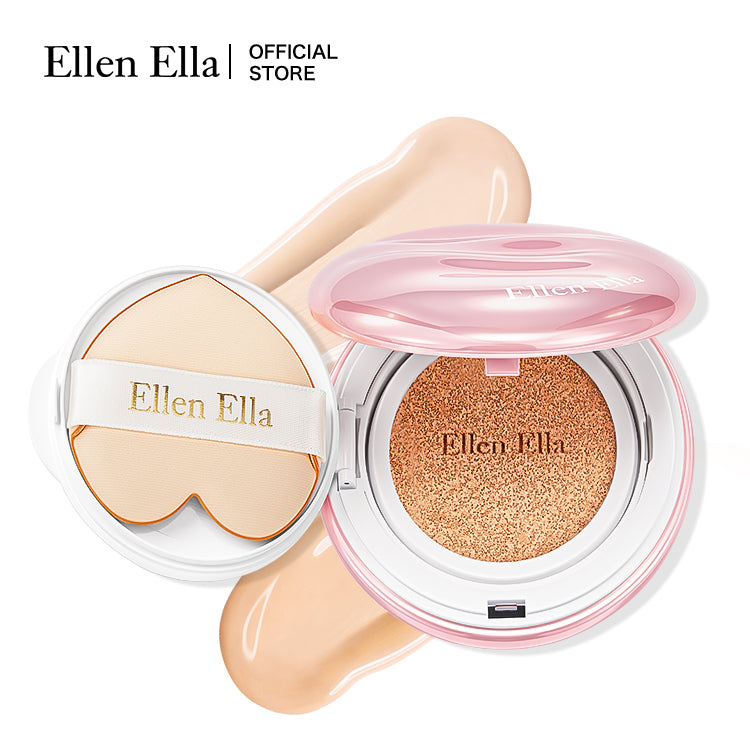 Ellen Ella Shelly Pink Dewy Glow Cushion-Fresh Dewy Glow-Sweat-Resistant-No Cakey Finish-Glow Without Greasiness