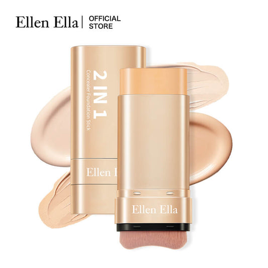 Ellen Ella K-Beauty Concealer Foundation Stick with Brush High coverage for a healthy-looking, BEAUTIFUL SKIN EFFECT!