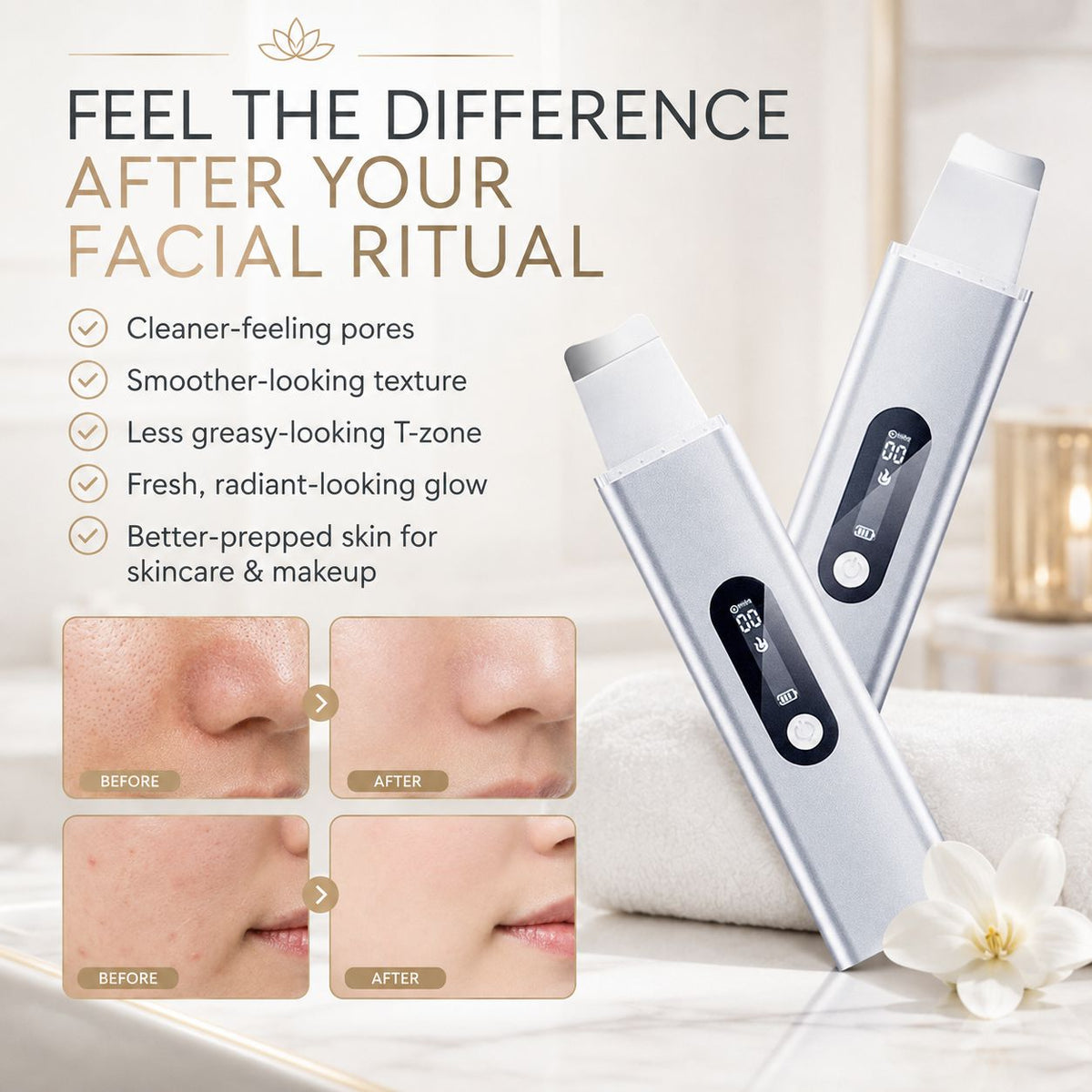Ellen Ella 4-in-1 Ultrasonic Skin Scrubber
