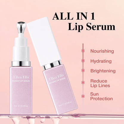 ALL IN 1 Lip Serum-24-Hour Long-Lasting Hydration-SPF15+-Nourishing, Moisturizing, Brightening, Reduces Lip Lines, Sun Protection