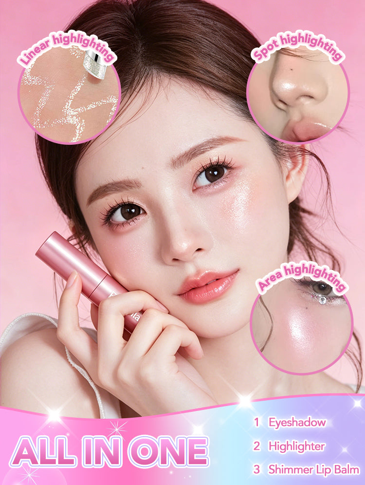 Ellen Ella Jelly Eyeshadow Stick-8 HR WEAR,NO CREASING,SPARKLING,SHINE-Lasting Glow,Cool Touch,Non-sticky,No fallout
