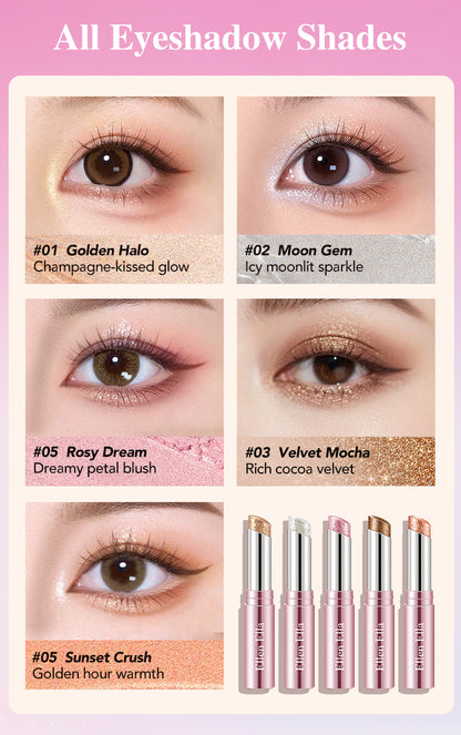 Ellen Ella Jelly Eyeshadow Stick-8 HR WEAR,NO CREASING,SPARKLING,SHINE-Lasting Glow,Cool Touch,Non-sticky,No fallout