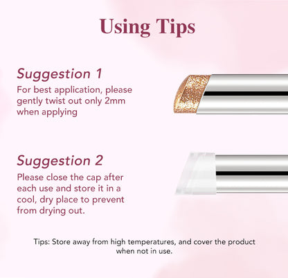 Ellen Ella Jelly Eyeshadow Stick-8 HR WEAR,NO CREASING,SPARKLING,SHINE-Lasting Glow,Cool Touch,Non-sticky,No fallout