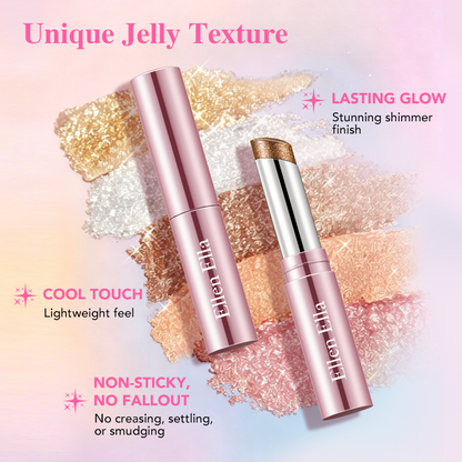Ellen Ella Jelly Eyeshadow Stick-8 HR WEAR,NO CREASING,SPARKLING,SHINE-Lasting Glow,Cool Touch,Non-sticky,No fallout