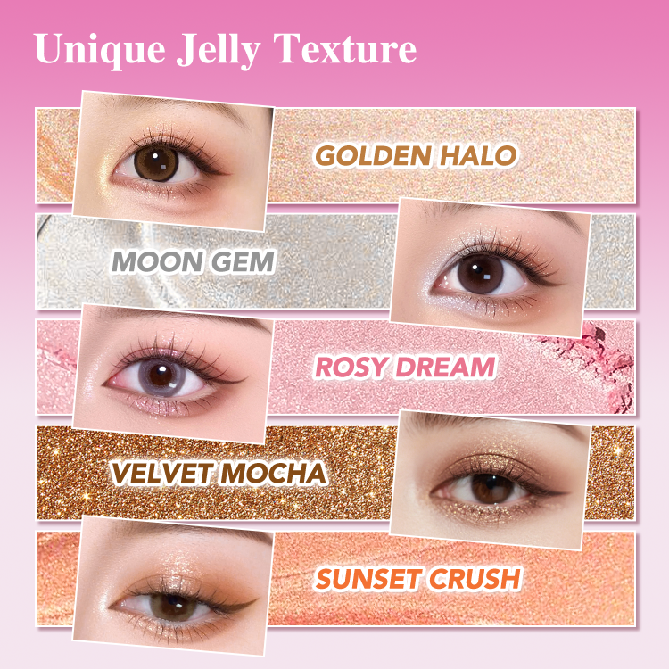 Ellen Ella Jelly Eyeshadow Stick-8 HR WEAR,NO CREASING,SPARKLING,SHINE-Lasting Glow,Cool Touch,Non-sticky,No fallout