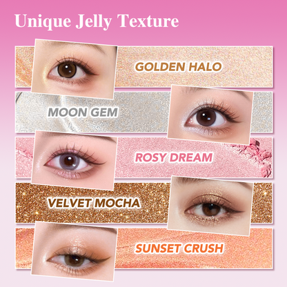Ellen Ella Jelly Eyeshadow Stick-8 HR WEAR,NO CREASING,SPARKLING,SHINE-Lasting Glow,Cool Touch,Non-sticky,No fallout