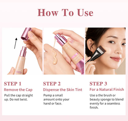 Ellen Ella Radiant Skin Tint - SPF35+ PA++++ Sun Protection, 12-Hour Flawless Coverage - Natural Radiant Finish