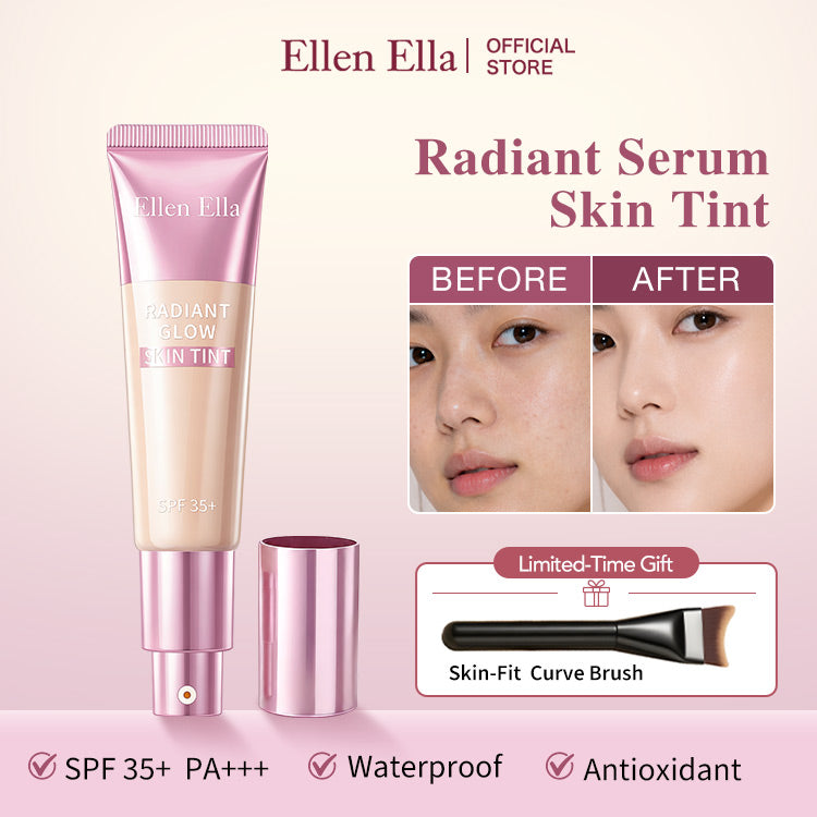 Ellen Ella Radiant Skin Tint - SPF35+ PA++++ Sun Protection, 12-Hour Flawless Coverage - Natural Radiant Finish