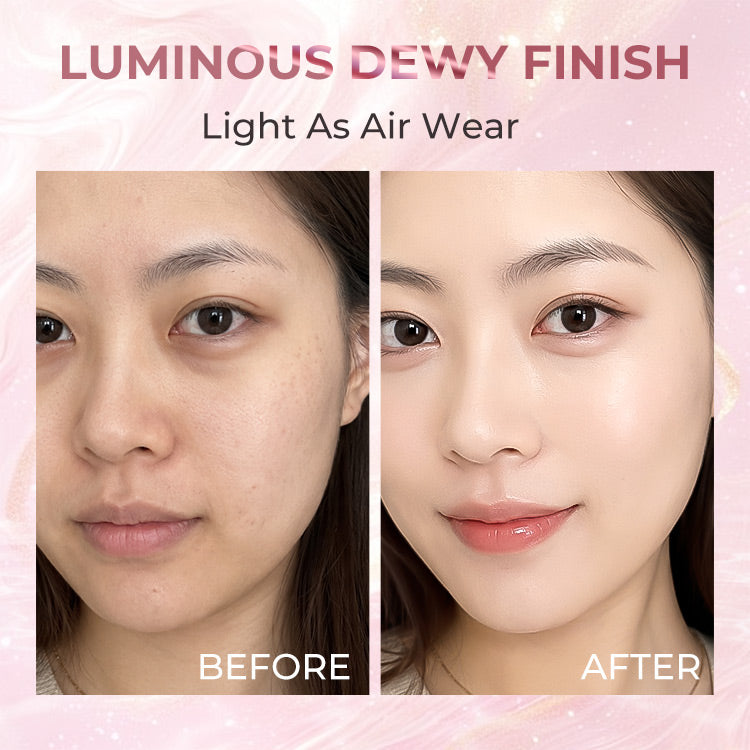 Ellen Ella Shelly Pink Dewy Glow Cushion-Fresh Dewy Glow-Sweat-Resistant-No Cakey Finish-Glow Without Greasiness