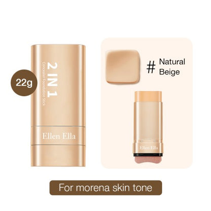 Ellen Ella K-Beauty 2-in-1 Foundation & Sunscreen Concealer Stick with Free 3-in-1 Magic Blusher