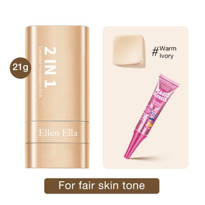 Ellen Ella 2-in-1 Foundation & Sunscreen Concealer Stick with Free 3-in-1 Magic Blusher