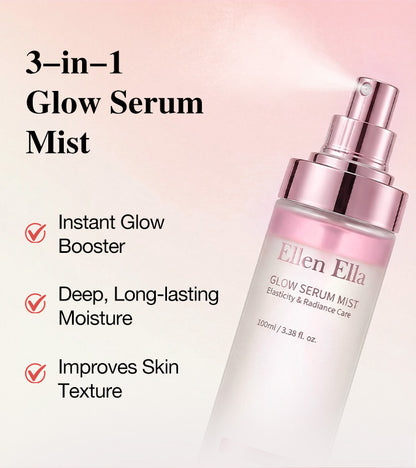 Ellen Ella PDRN-Niacinamide Serum Mist-Brightens skin tone, fades dark spots, soothes redness and sensitivity, moisturizes, and prevents makeup from fading