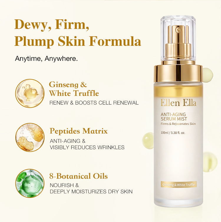 Ellen Ella Serum Mist Duo Combo Whitening & Anti-Aging & Repair - Pink for morning Cooling glow, Yellow for Night Repairing