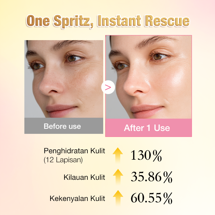 Ellen Ella Serum Mist Duo Combo Whitening & Anti-Aging & Repair - Pink for morning Cooling glow, Yellow for Night Repairing