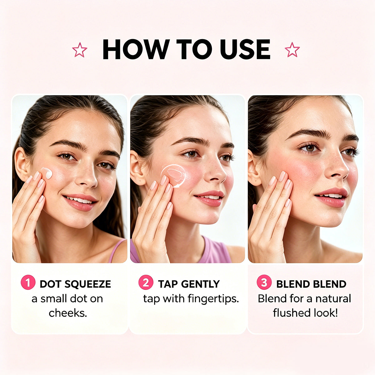 Ellen Ella Magic Blusher – Temperature-Activated Color Changing Blush for Kids & Tweens (Ages 6–15) | Waterproof 3-in-1 Cheek, Lip & Eye Tint