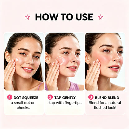 Ellen Ella Magic Blusher – Temperature-Activated Color Changing Blush for Kids & Tweens (Ages 6–15) | Waterproof 3-in-1 Cheek, Lip & Eye Tint