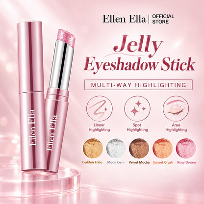 Ellen Ella Jelly Eyeshadow Stick-8 HR WEAR,NO CREASING,SPARKLING,SHINE-Lasting Glow,Cool Touch,Non-sticky,No fallout