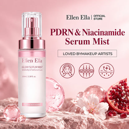 Ellen Ella PDRN-Niacinamide Serum Mist-Brightens skin tone, fades dark spots, soothes redness and sensitivity, moisturizes, and prevents makeup from fading