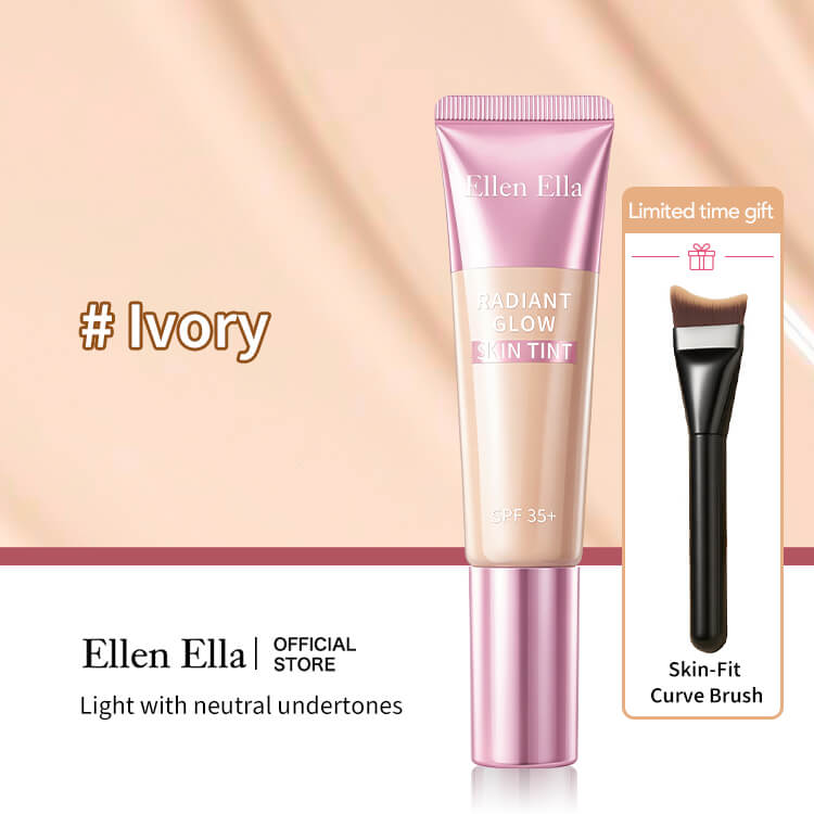 Ellen Ella Radiant Skin Tint - SPF35+ PA++++ Sun Protection, 12-Hour Flawless Coverage - Natural Radiant Finish